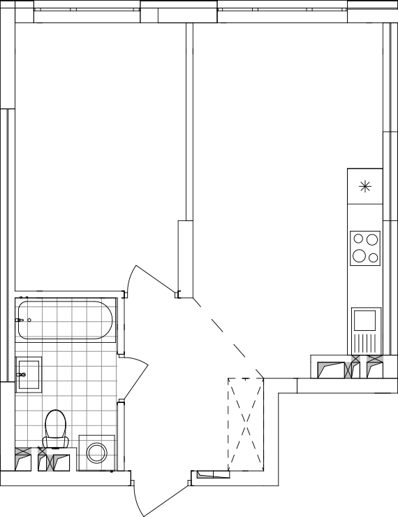 -кімнатна у ЖК Варшавський 2