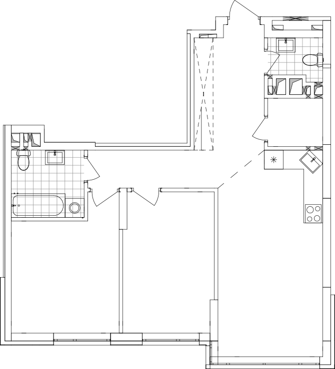 -кімнатна у ЖК Варшавський 2