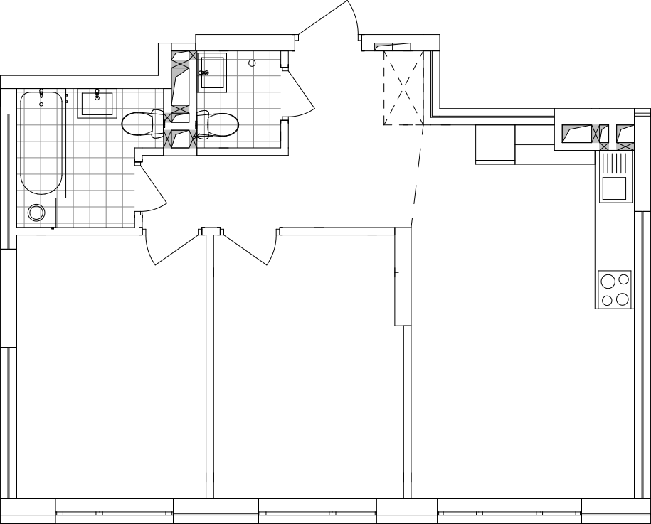 -кімнатна у ЖК Варшавський 2