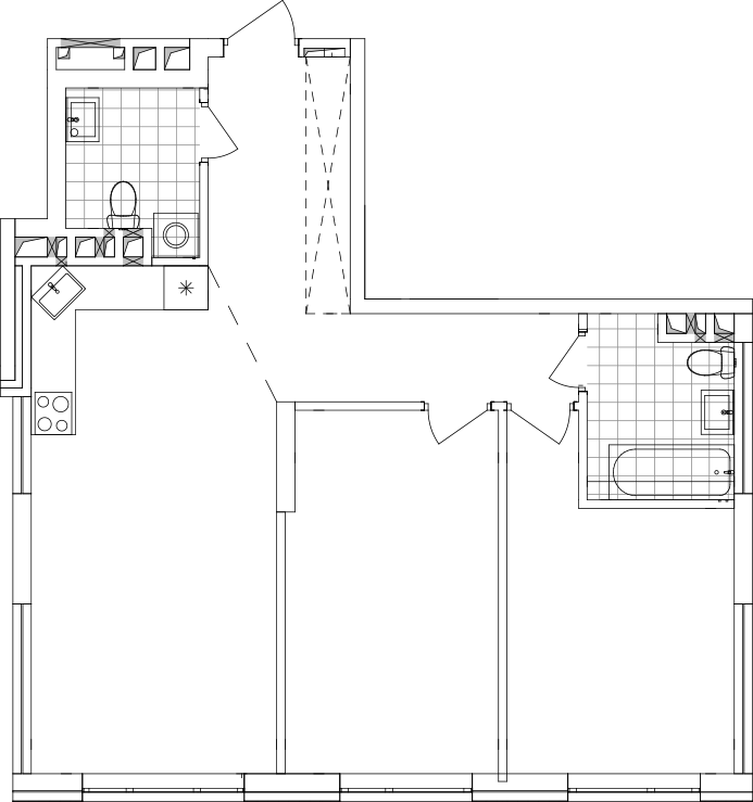 -кімнатна у ЖК Варшавський 2