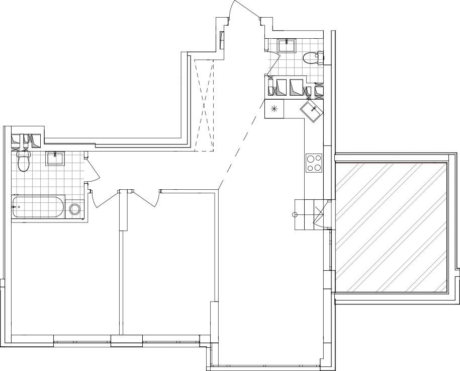 -кімнатна у ЖК Варшавський 2