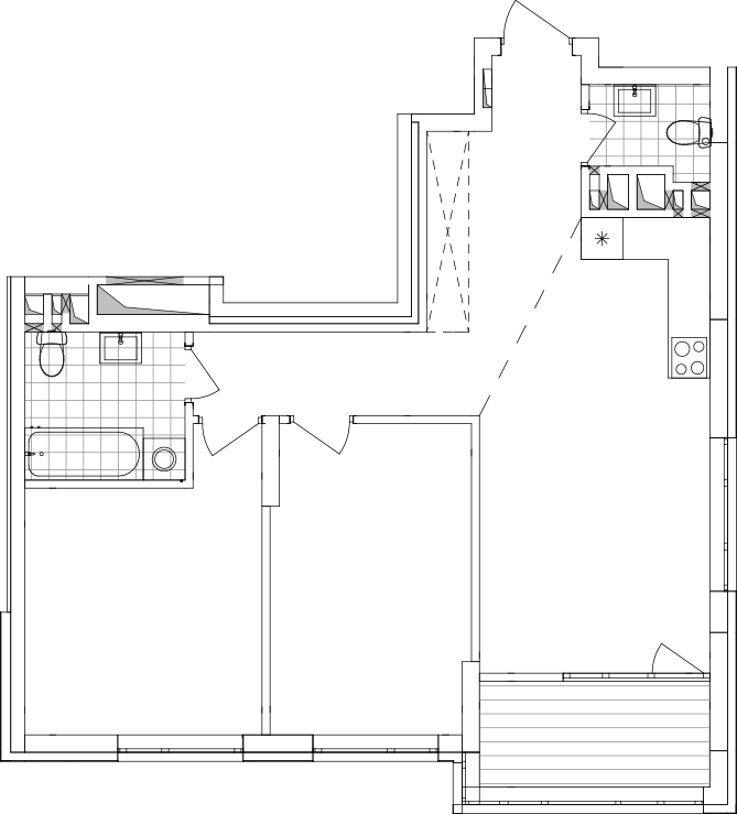 -кімнатна у ЖК Варшавський 2