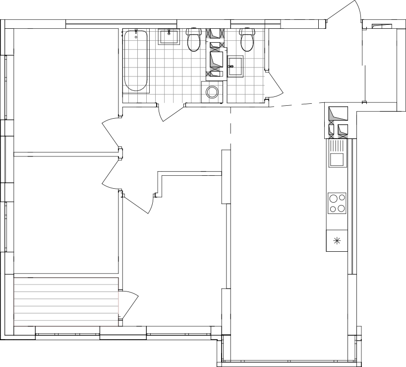 -кімнатна у ЖК Варшавський 2