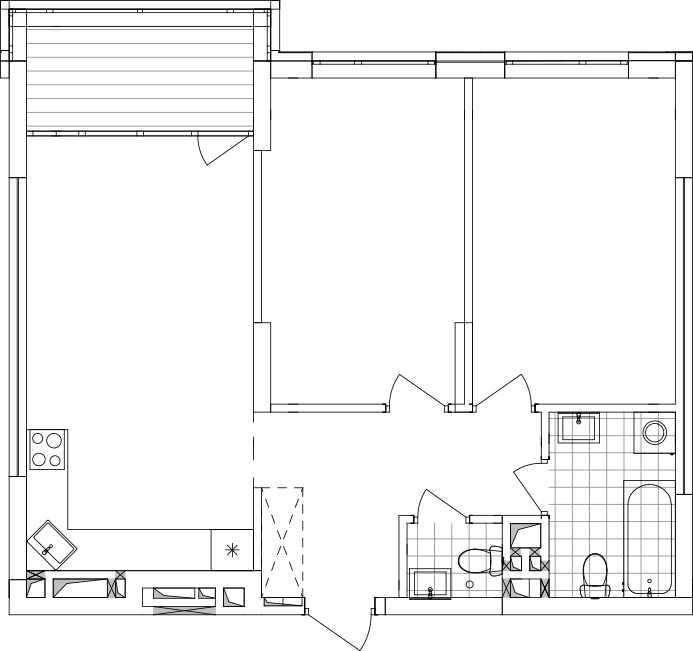 -кімнатна у ЖК Варшавський 2