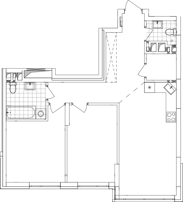 -кімнатна у ЖК Варшавський 2