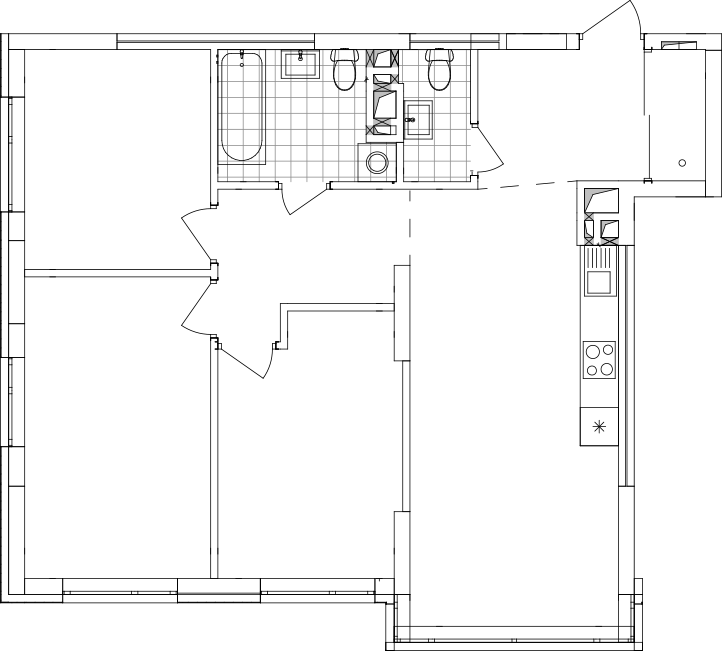 -кімнатна у ЖК Варшавський 2