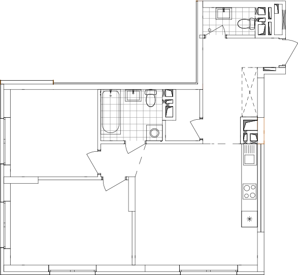 -кімнатна у ЖК Варшавський 2