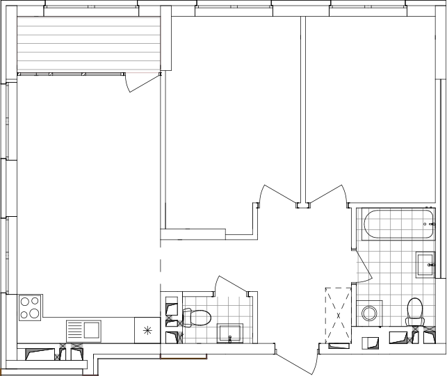 -кімнатна у ЖК Варшавський 2