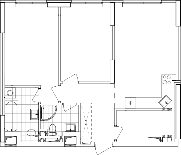 -кімнатна у ЖК Варшавський 2