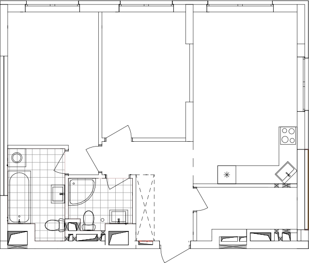 -кімнатна у ЖК Варшавський 2