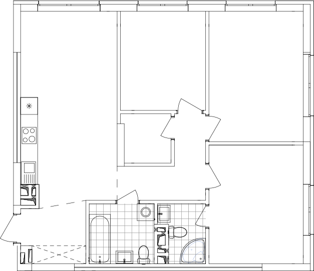 -кімнатна у ЖК Варшавський 2
