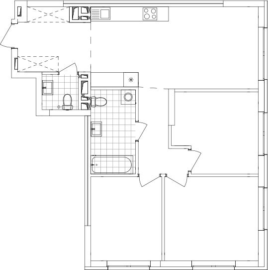 -кімнатна у ЖК Варшавський 2