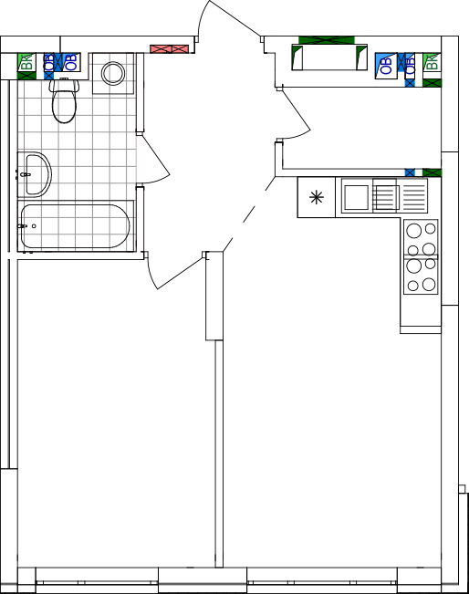 -кімнатна у ЖК Варшавський 2