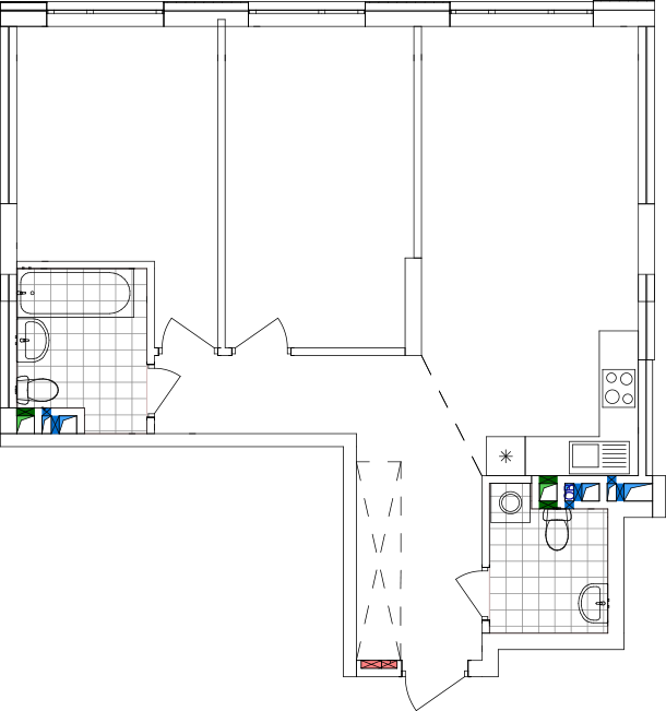 -кімнатна у ЖК Варшавський 2