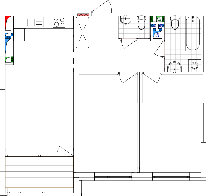 -кімнатна у ЖК Варшавський 2
