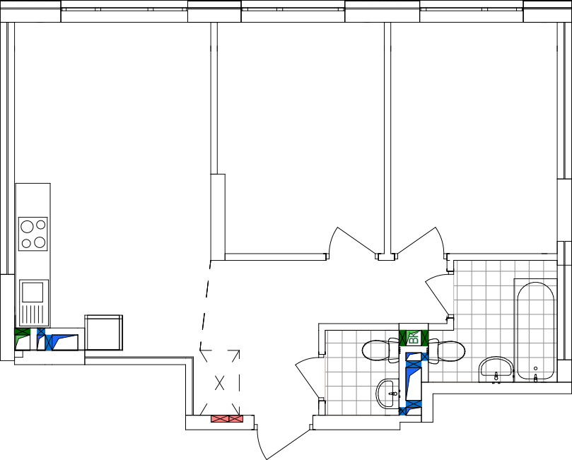-кімнатна у ЖК Варшавський 2