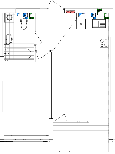 -кімнатна у ЖК Варшавський 2