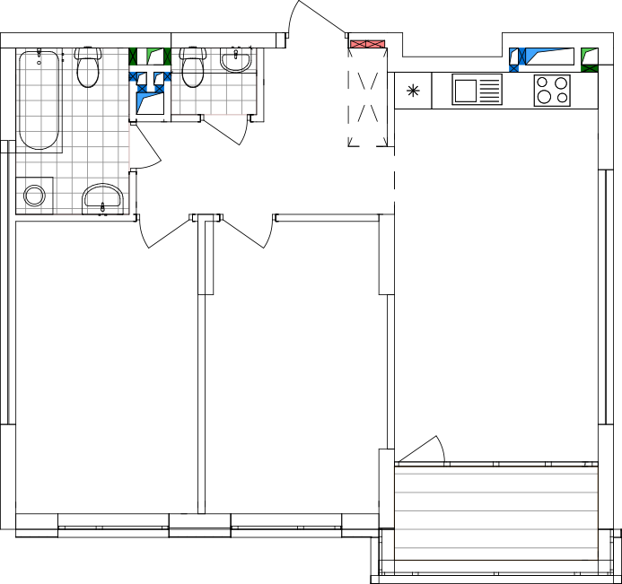 -кімнатна у ЖК Варшавський 2