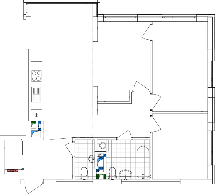 -кімнатна у ЖК Варшавський 2