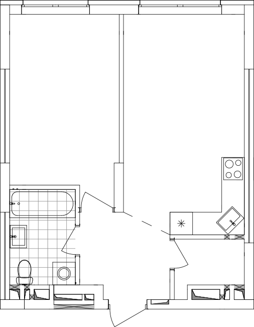 -кімнатна у ЖК Варшавський 2