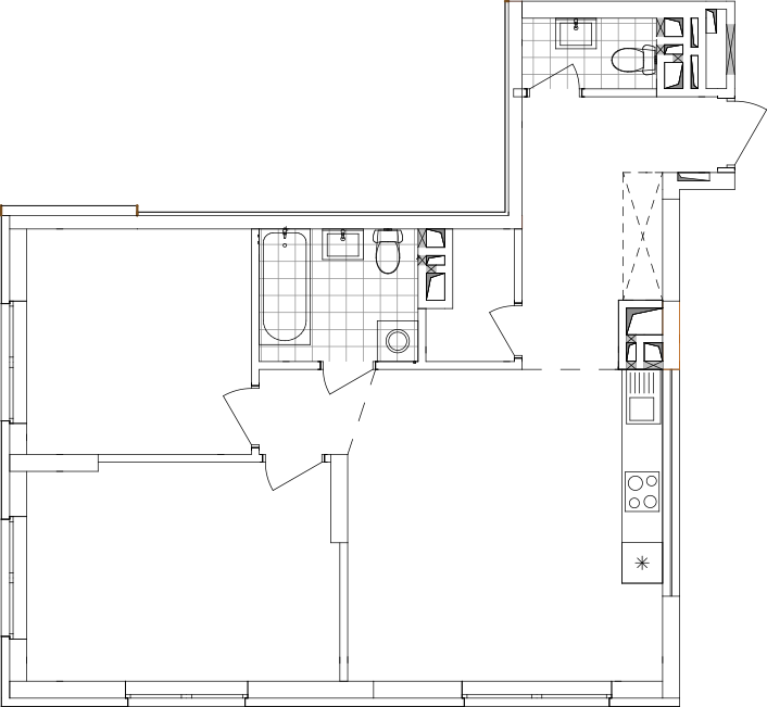 -кімнатна у ЖК Варшавський 2