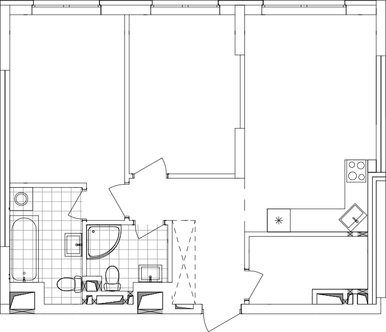 -кімнатна у ЖК Варшавський 2