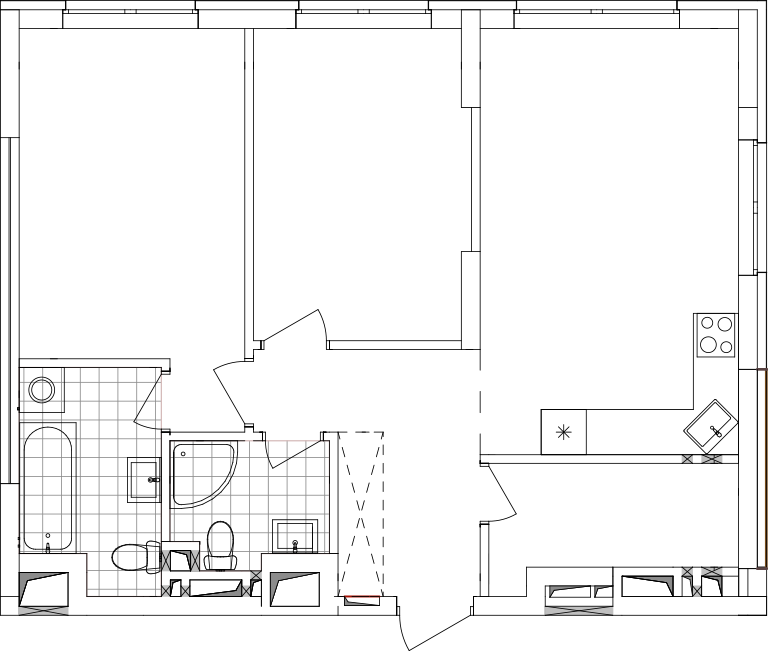 -кімнатна у ЖК Варшавський 2
