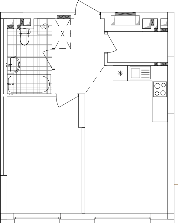 -кімнатна у ЖК Варшавський 2