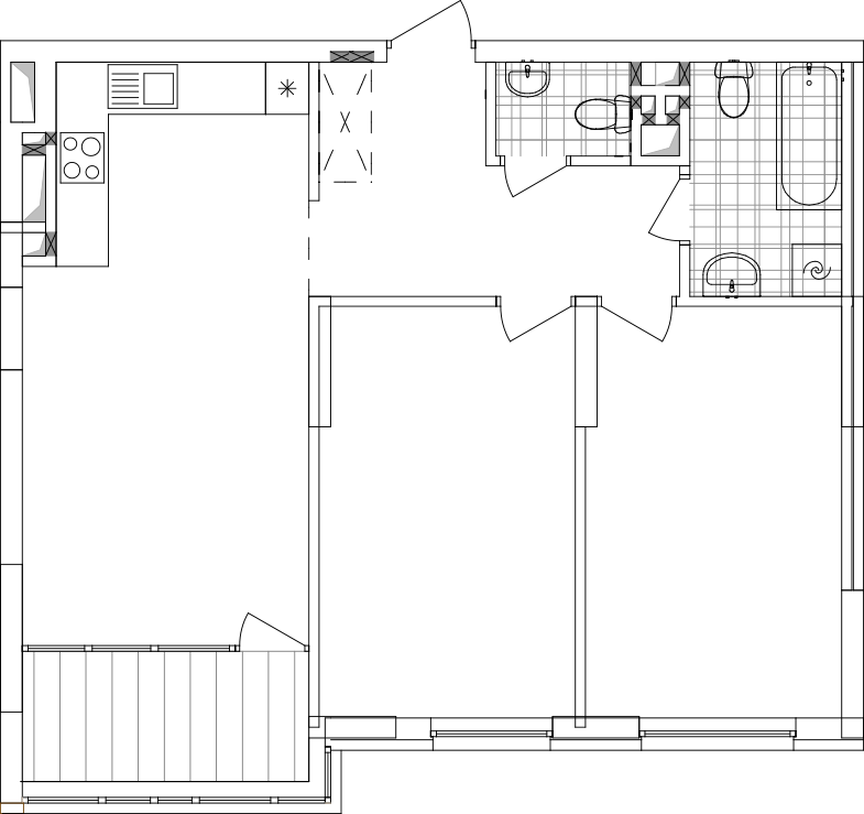 -кімнатна у ЖК Варшавський 2