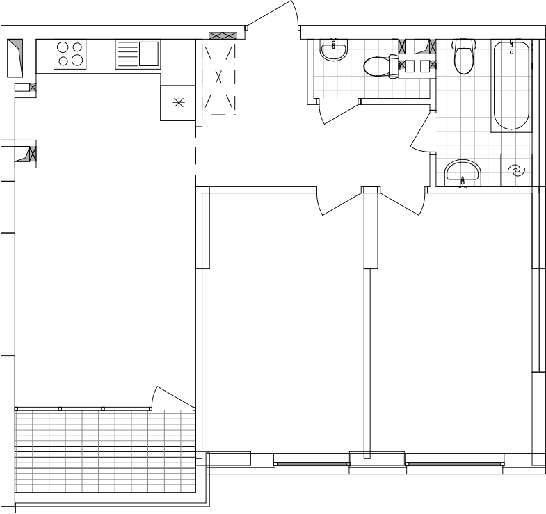 -кімнатна у ЖК Варшавський 2