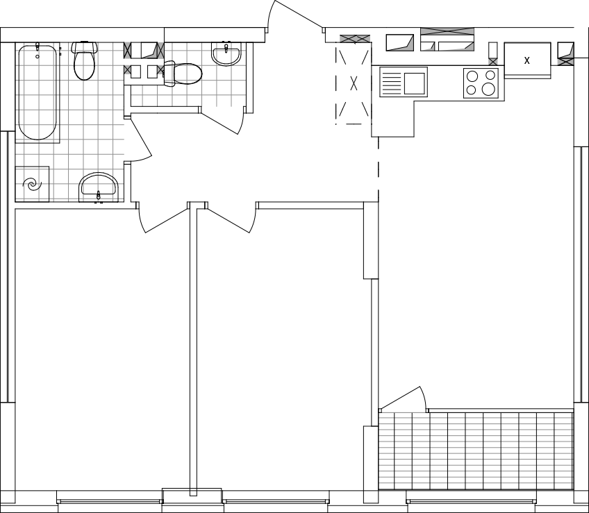 -кімнатна у ЖК Варшавський 2