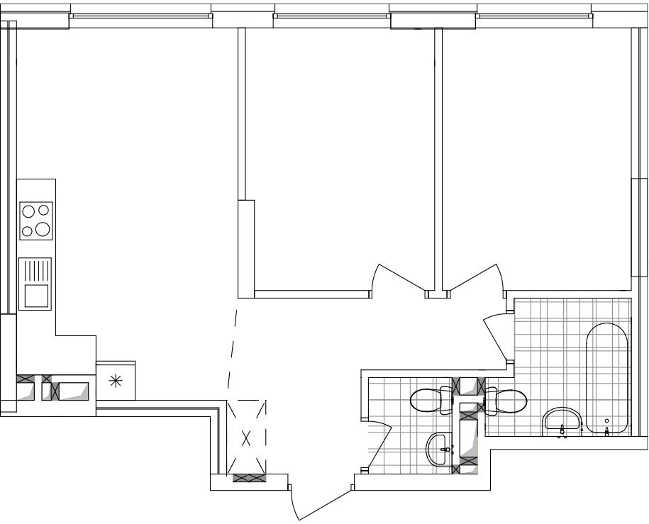 -кімнатна у ЖК Варшавський 2