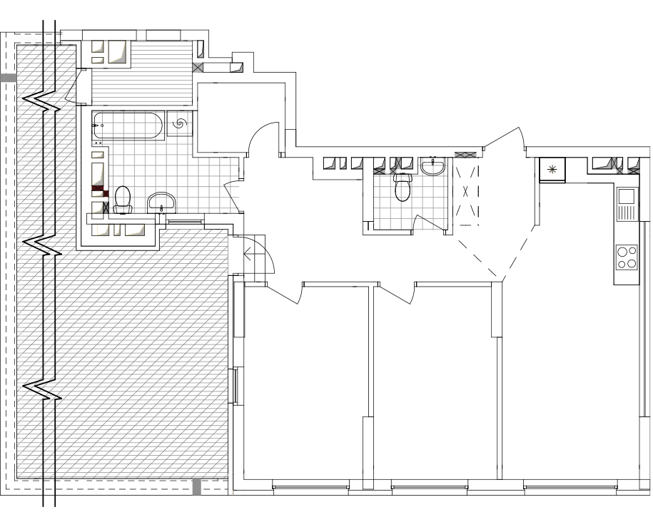 -кімнатна у ЖК Варшавський 2