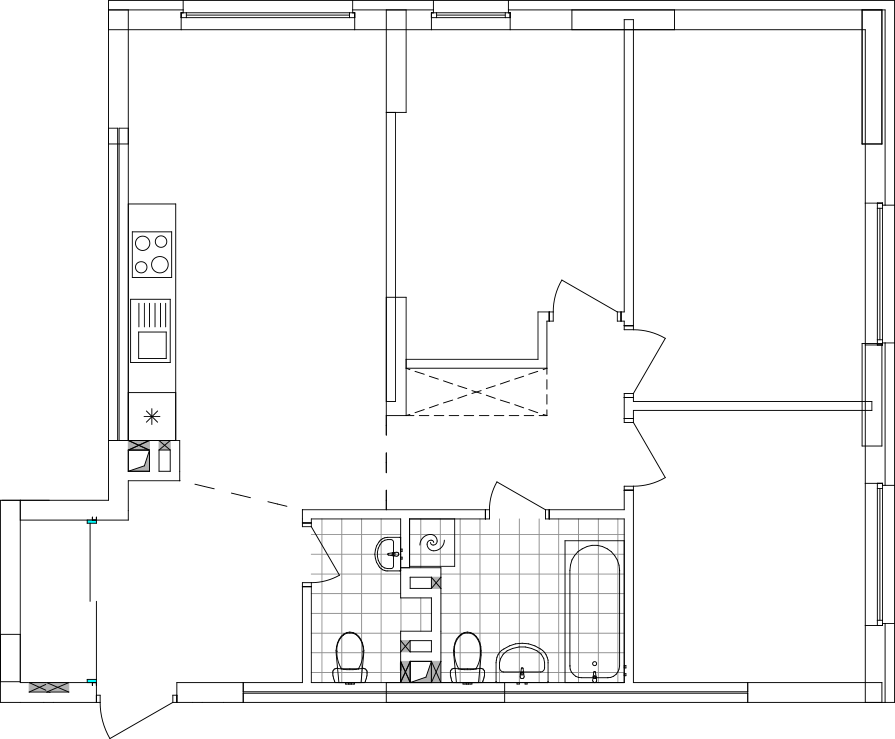 -кімнатна у ЖК Варшавський 2