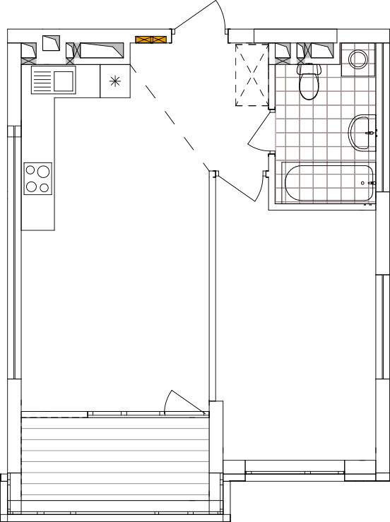 -кімнатна у ЖК Варшавський 2