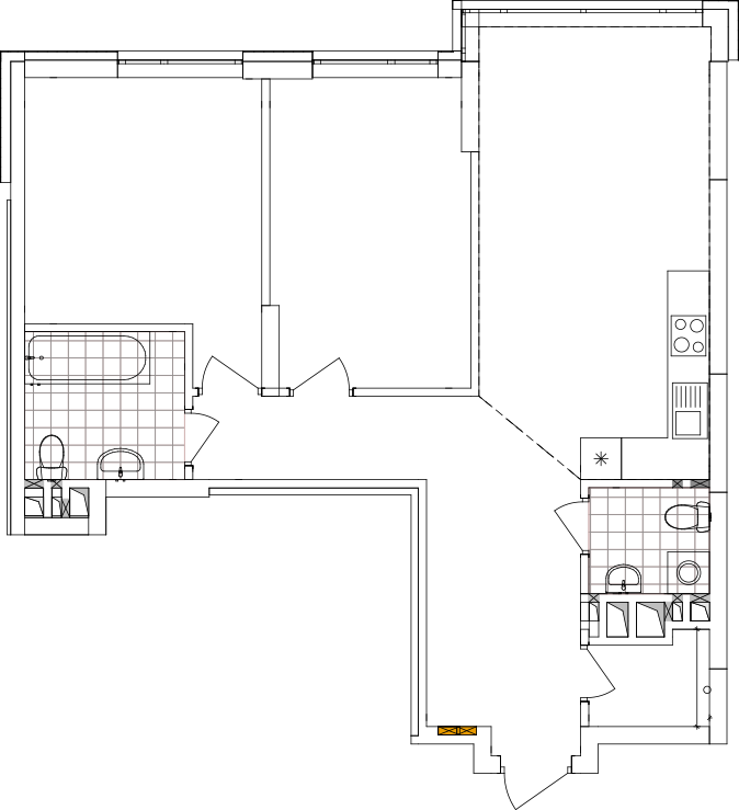 -кімнатна у ЖК Варшавський 2