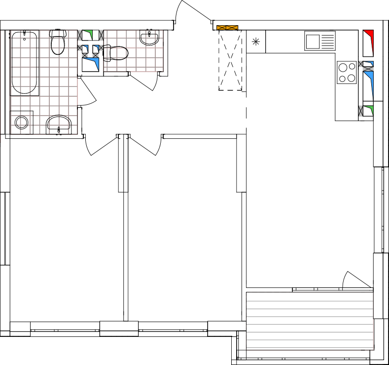 -кімнатна у ЖК Варшавський 2