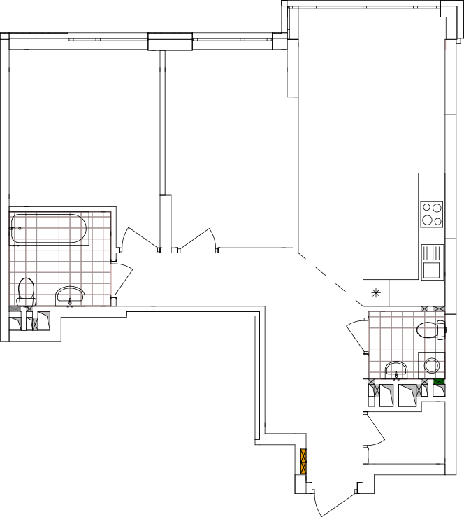 -кімнатна у ЖК Варшавський 2