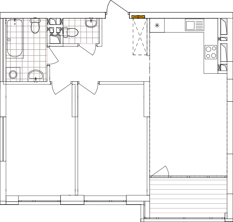-кімнатна у ЖК Варшавський 2