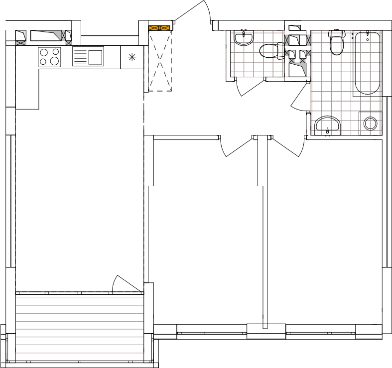 -кімнатна у ЖК Варшавський 2