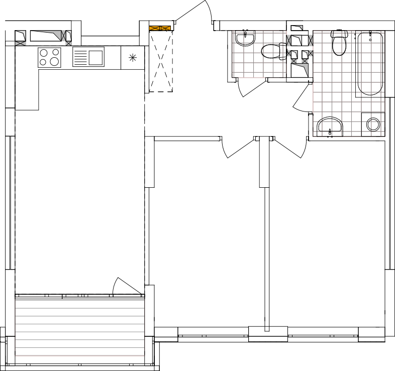 -кімнатна у ЖК Варшавський 2