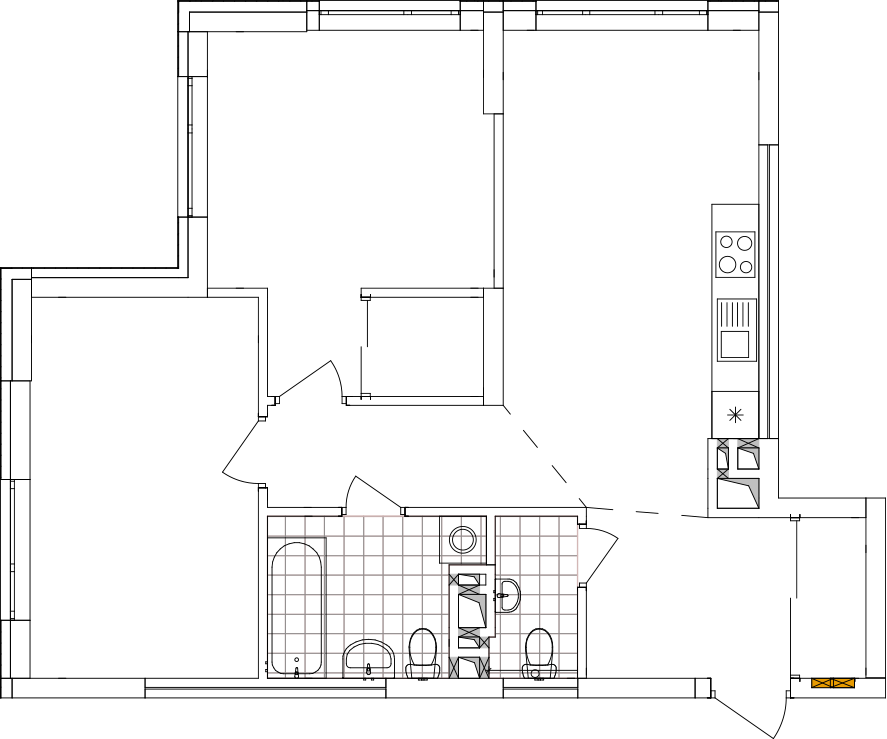 -кімнатна у ЖК Варшавський 2