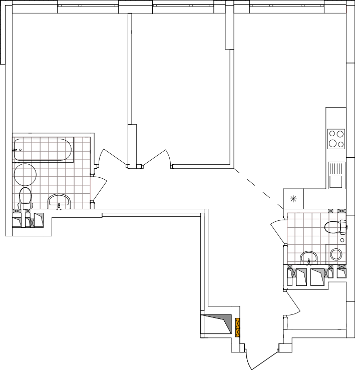 -кімнатна у ЖК Варшавський 2