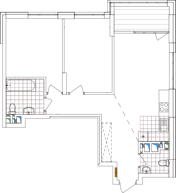 -кімнатна у ЖК Варшавський 2