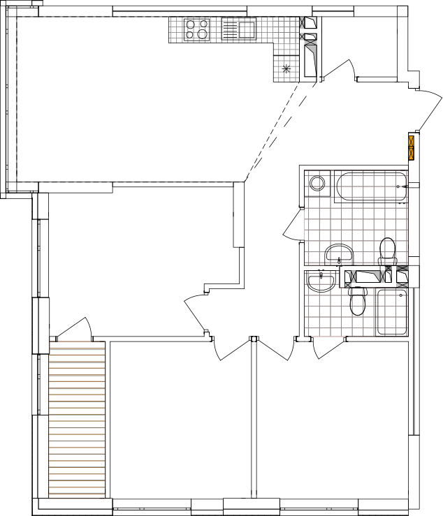 -кімнатна у ЖК Варшавський 2