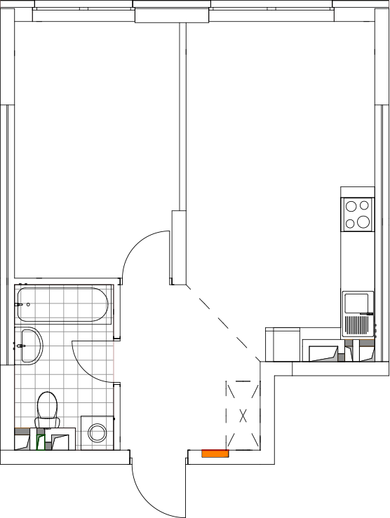 -кімнатна у ЖК Варшавський 2