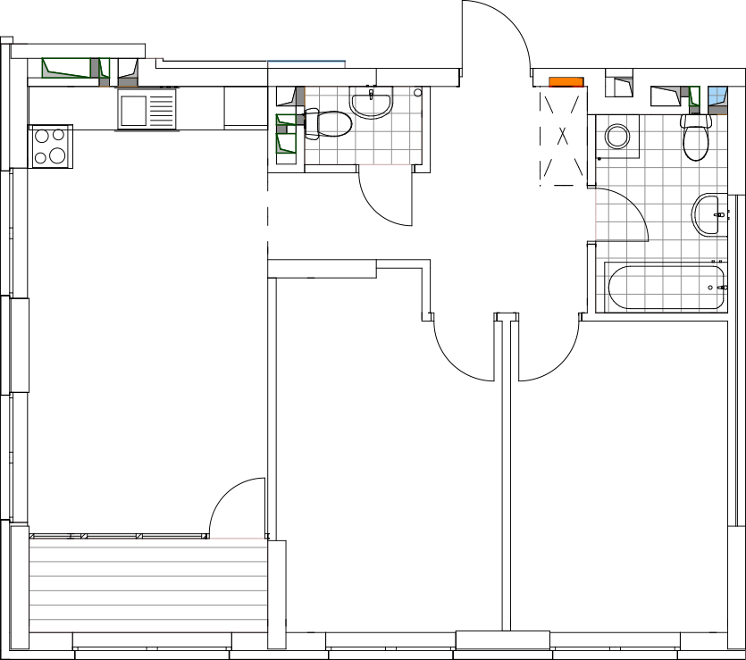 -кімнатна у ЖК Варшавський 2
