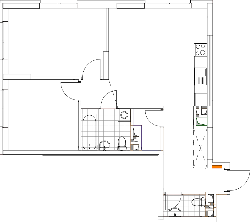 -кімнатна у ЖК Варшавський 2