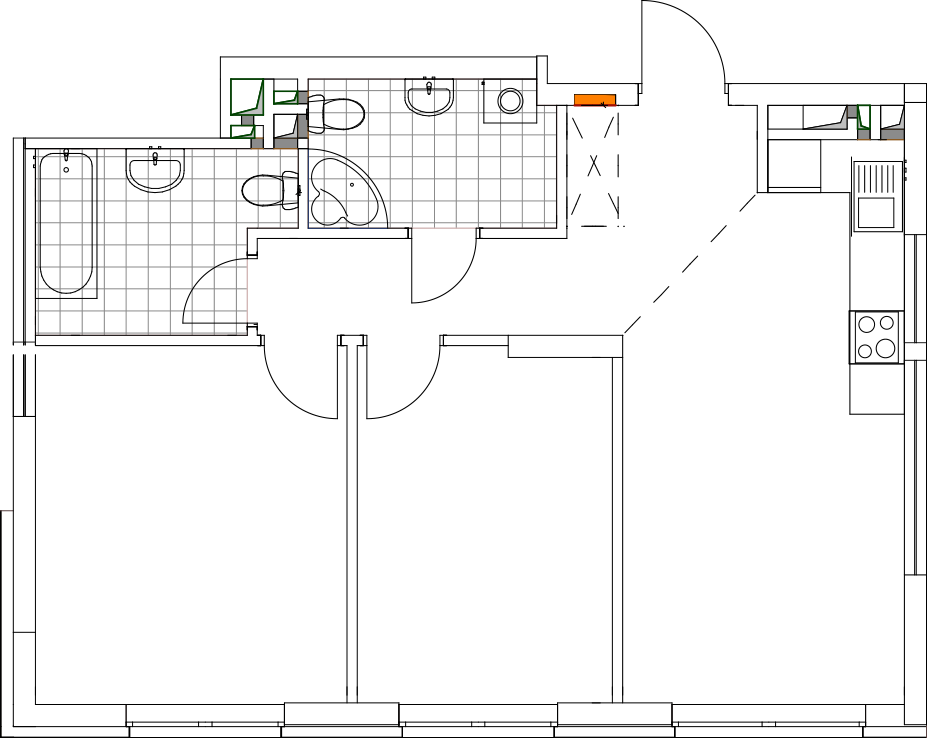 -кімнатна у ЖК Варшавський 2