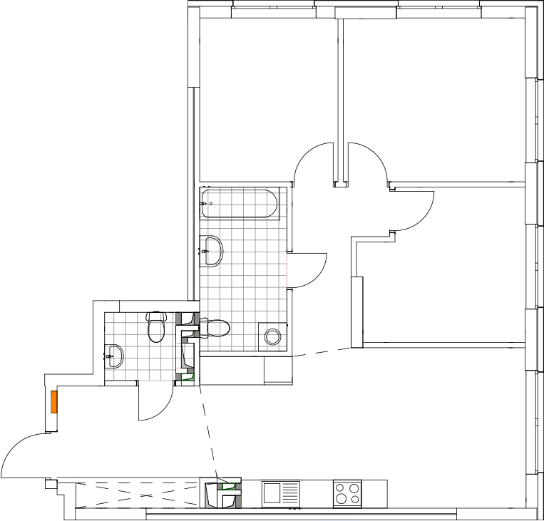 -кімнатна у ЖК Варшавський 2